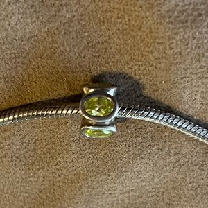 Pandora Peridot Green CZ Oval Lights Charm